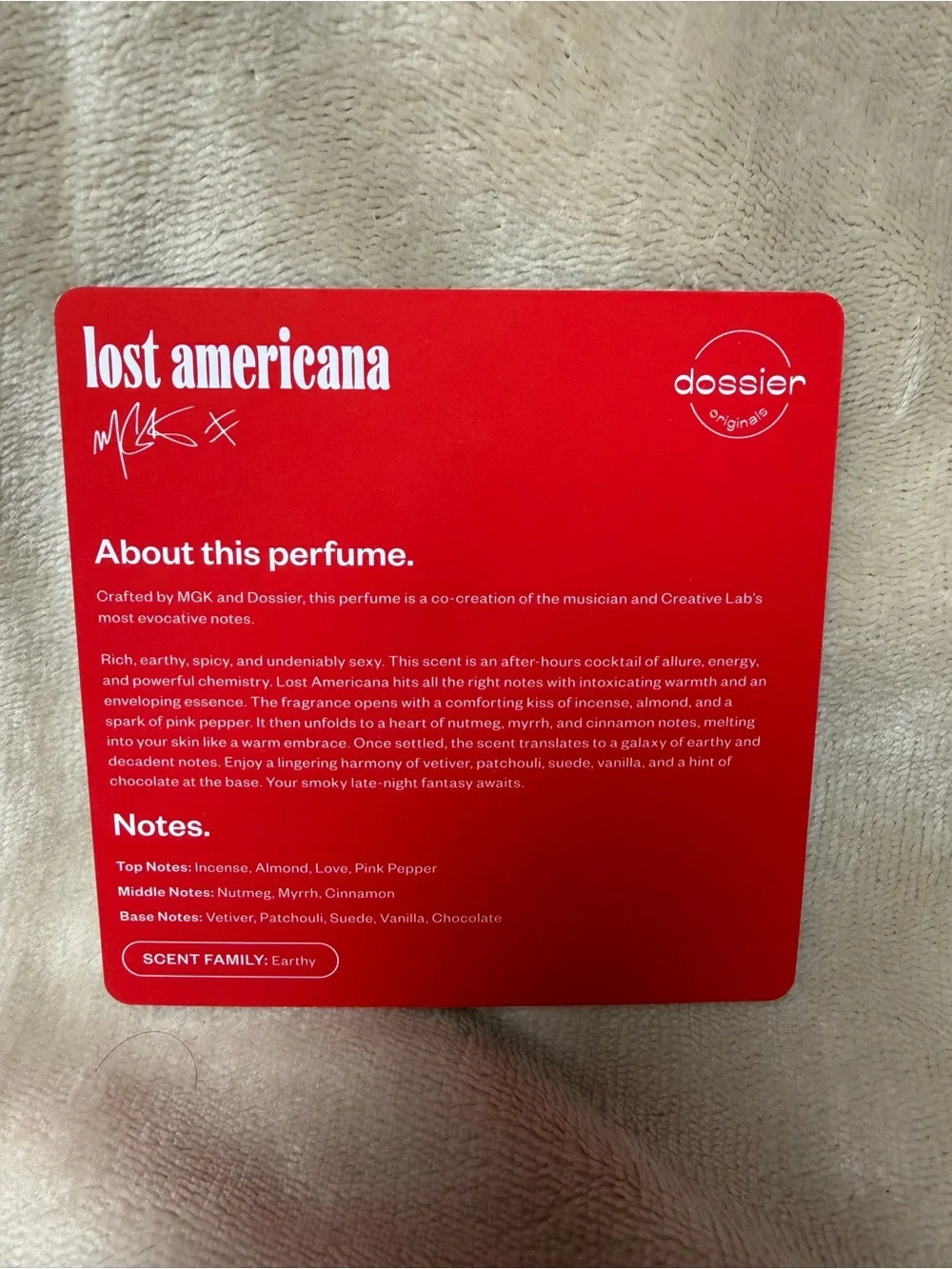 MGK Lost Americana Dossier Perfume 1.7oz - Picture 4 of 4
